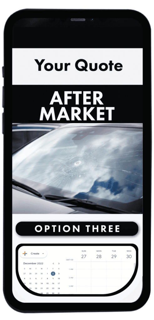 After market auto glass repair price examples from TintBusiness