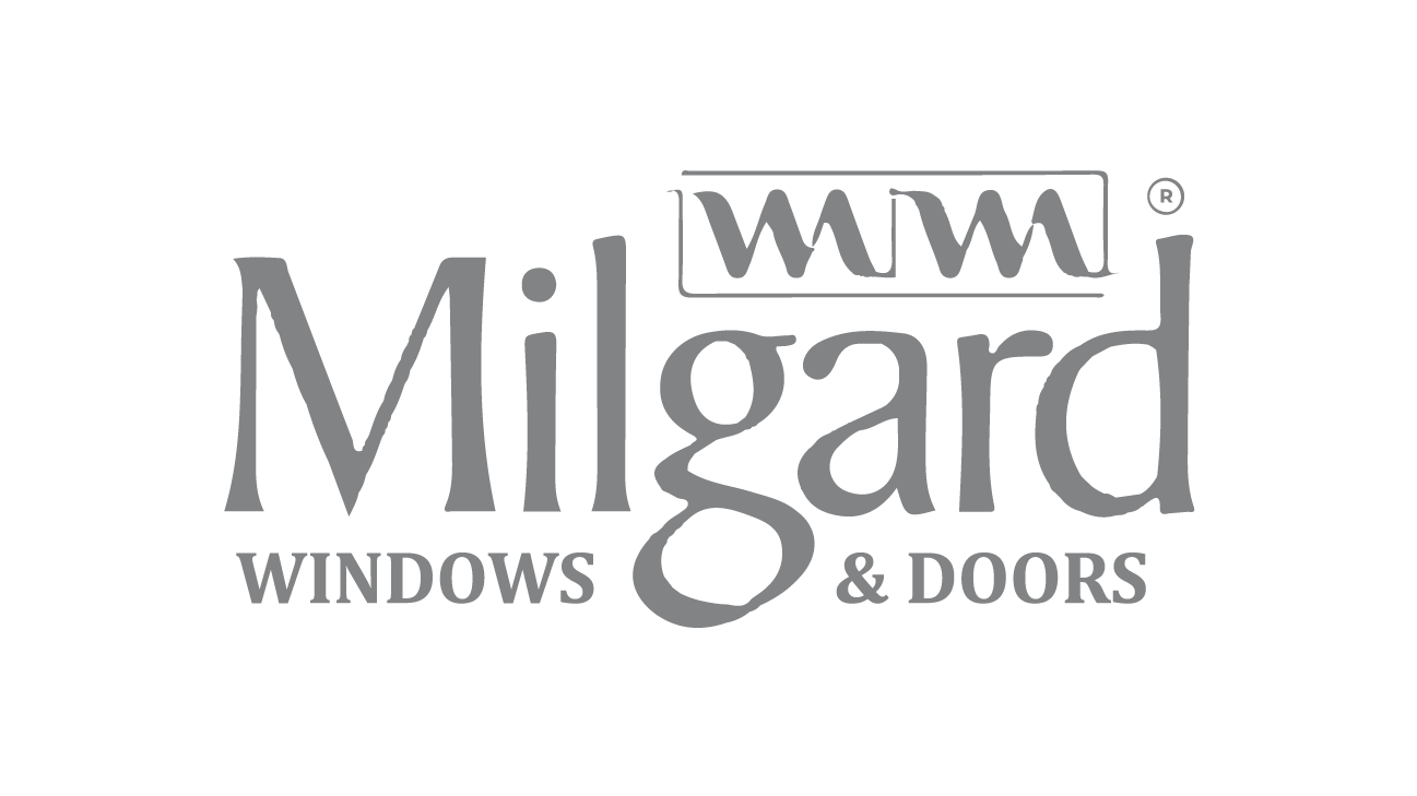 Architectural glass logo for tint Milgard 1