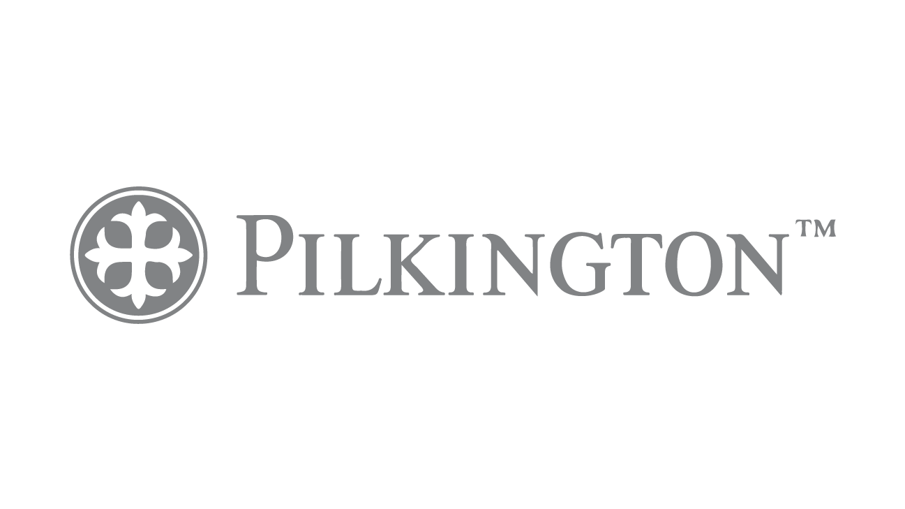 Architectural glass logo for tint pilkington 1
